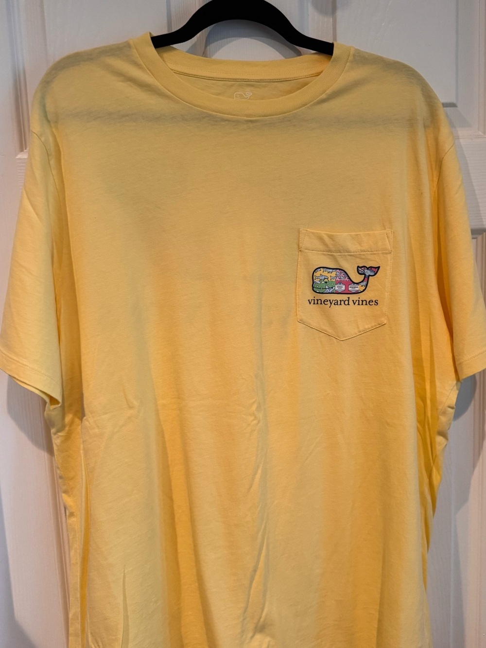 Vineyard Vines Men's Yellow Pocket T-Shirt